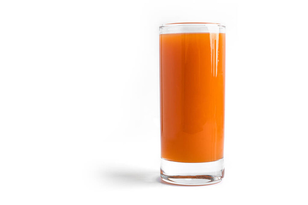 Carrot juice isolated on a white background. - Photo, Image