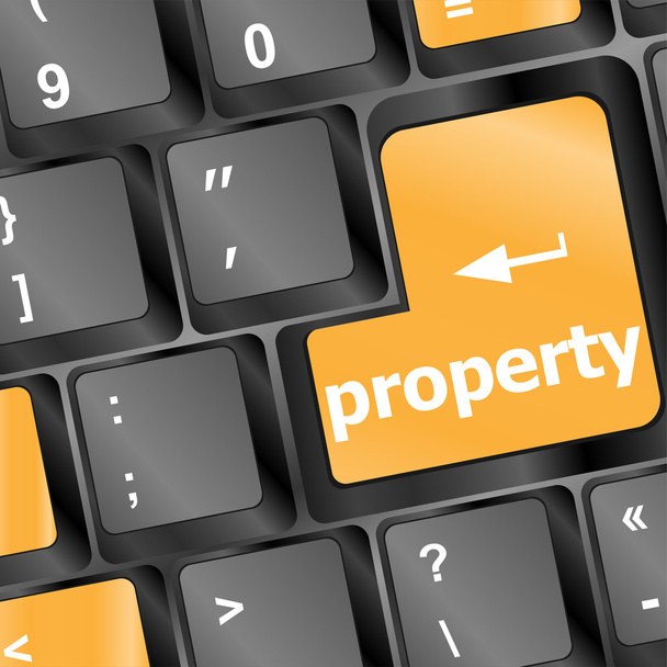 property message on keyboard enter key - Photo, Image