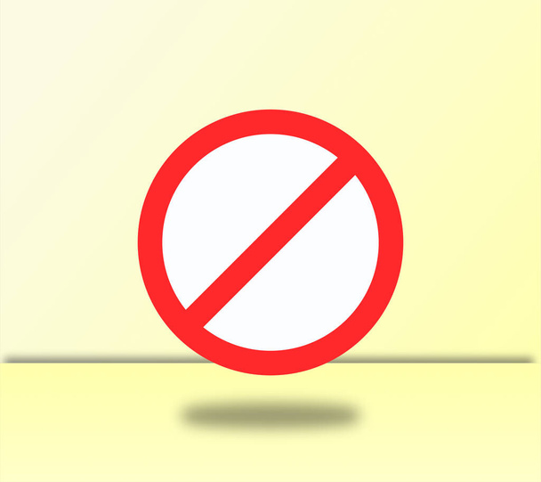 sinal de proibição, ícone da web. desenho vetorial - Vetor, Imagem