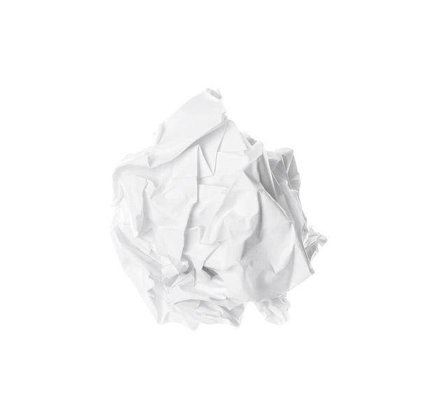 Crumpled sheet of paper isolated on white - Foto, immagini