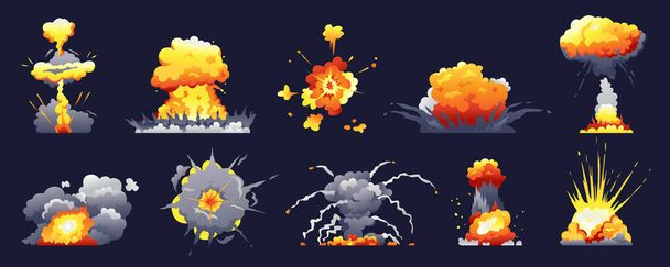 Požární exploze a výbuchy bomb - Vektor, obrázek