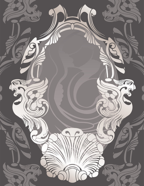 Marco decorativo clásico plantilla
 - Vector, Imagen
