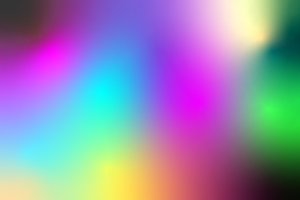 Raster psychedelic holographic background. Magic rainbow space. Blurry gradient transitions from one color to another. - Photo, Image