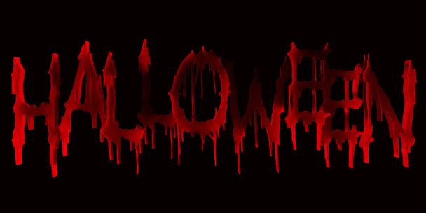 Halloween.3D illustration.Dark lettering on black background. - Photo, Image