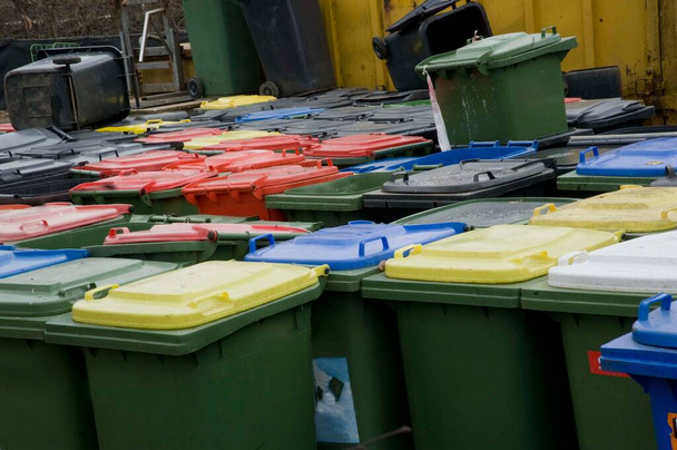 roskakoriin tai roskakoriin jätteiden ja lian keräämiseksi - Valokuva, kuva