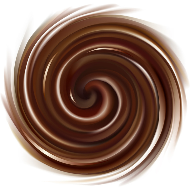 渦巻くチョコレート テクスチャのベクトルの背景 - ベクター画像
