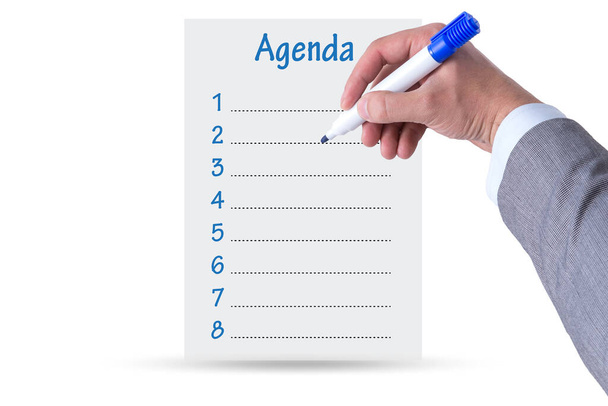 Agenda of a meeting with few items - Photo, Image