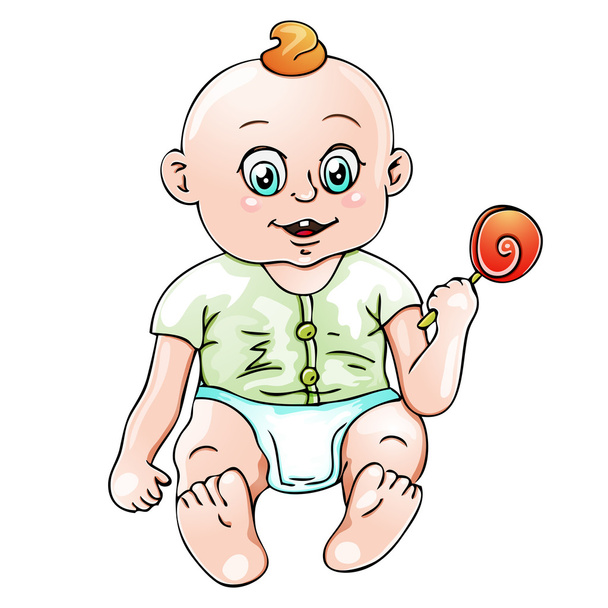 Illustration of Cute baby - Vector, Image