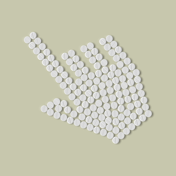 Tabletta fogalom: kéz - Vektor, kép