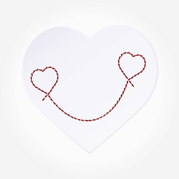 großes Herz-Symbol für Postkarte, Valentinstag. - Foto, Bild