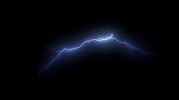 夜空に明るい雷が点滅するローリングサンダー-高角度ショット - 映像、動画