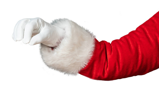 Santa Claus hand isolated on white background - Foto, afbeelding