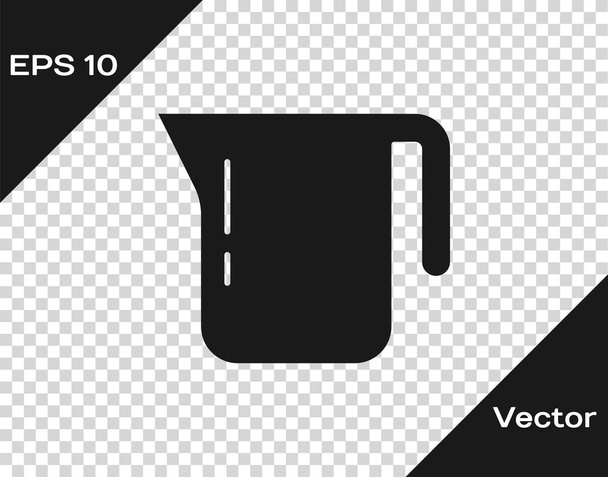 Black Coffee pot icon isolated on transparent background.  Vector. - Vetor, Imagem