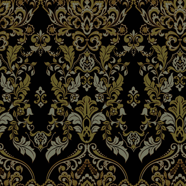 Vector bloemenbehang. Klassieke barokke bloemen ornament. Naadloze vintage patroon - Vector, afbeelding