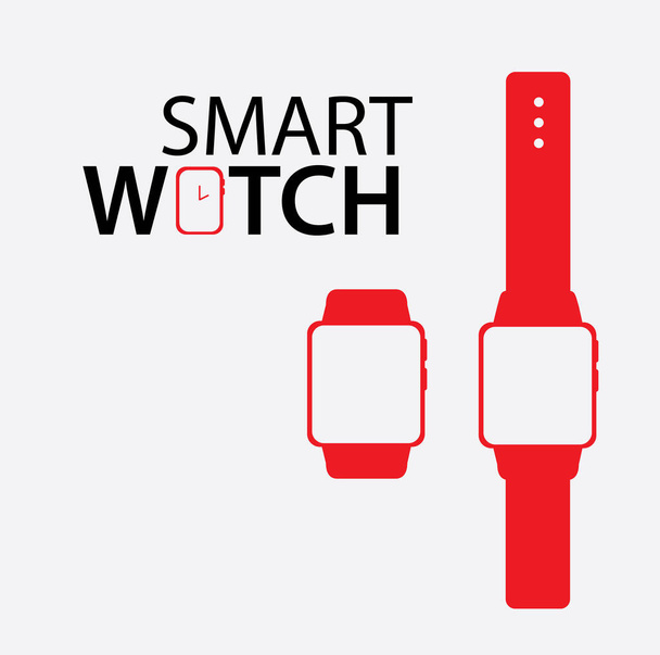 Chytré hodinky mockup složit a rozložit popruh - Vektor, obrázek