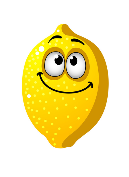 Веселые лимонные фрукты
 - Вектор,изображение