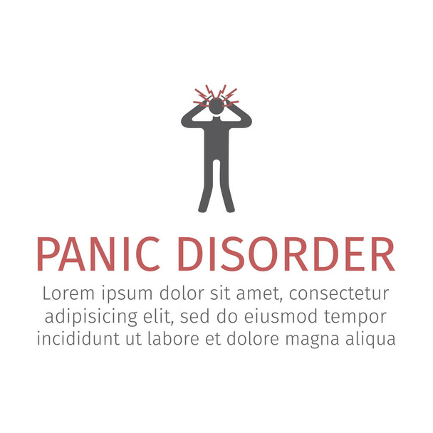 Icona del disturbo di panico. Segnaletica vettoriale per grafica web - Vettoriali, immagini
