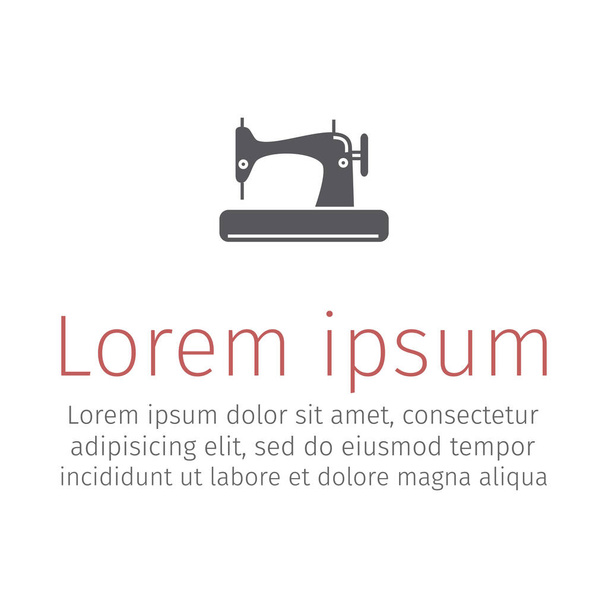Sewing machine Icon Vector signs for web graphics - Vector, Image