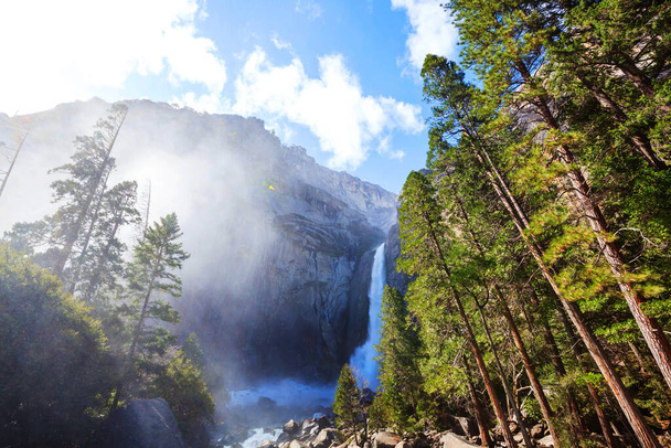 Waterfalls in  Yosemite National Park, California - Photo, Image