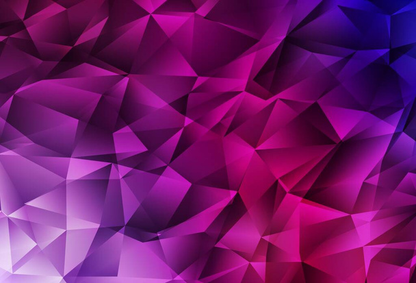 Dark Purple, fondo abstracto de polígono vectorial rosa. Ilustración abstracta colorida con triángulos. Una nueva textura para su sitio web. - Vector, Imagen