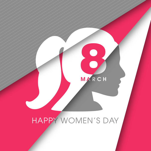 Ilustración del Día Internacional de la Mujer, octavo de marzo. - Vector, imagen