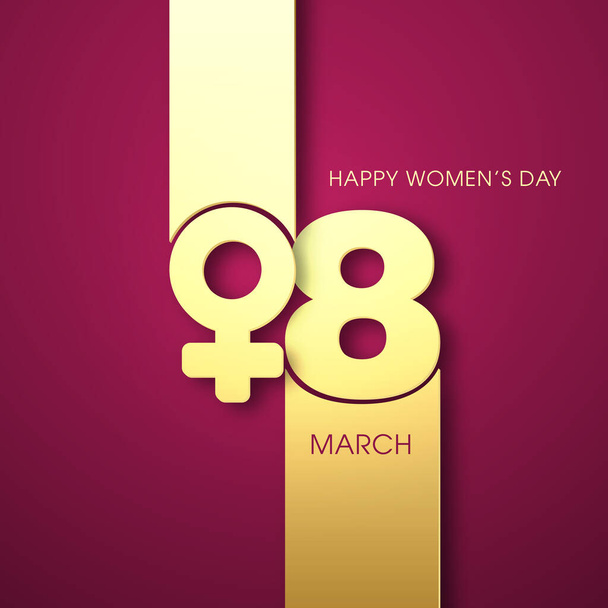 Иллюстрация Международного женского дня, 8 марта. - Вектор,изображение