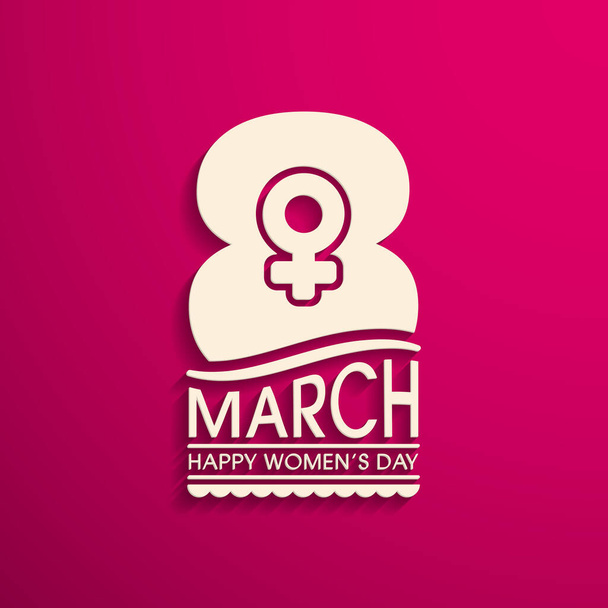 Ilustracja Międzynarodowego Dnia Kobiet, 8 marca. - Wektor, obraz