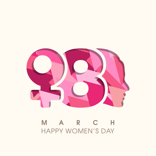 Uluslararası Kadınlar Günü 'nün Görünümü, 8 Mart. - Vektör, Görsel