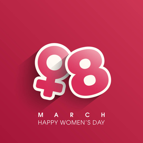 Ilustración del Día Internacional de la Mujer, octavo de marzo. - Vector, imagen