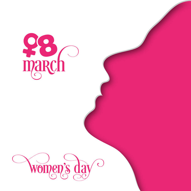 Ilustración del Día Internacional de la Mujer, octavo de marzo. - Vector, Imagen