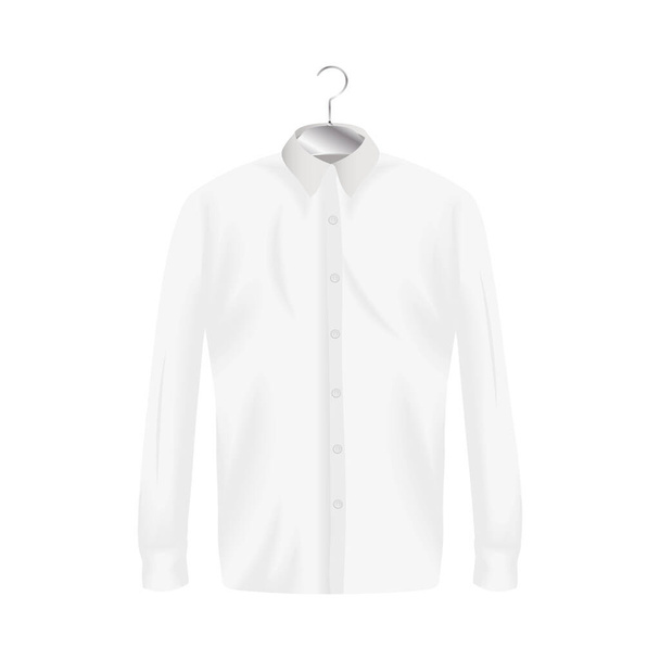 Макет одягу біла сорочка Векторний дизайн
 - Вектор, зображення