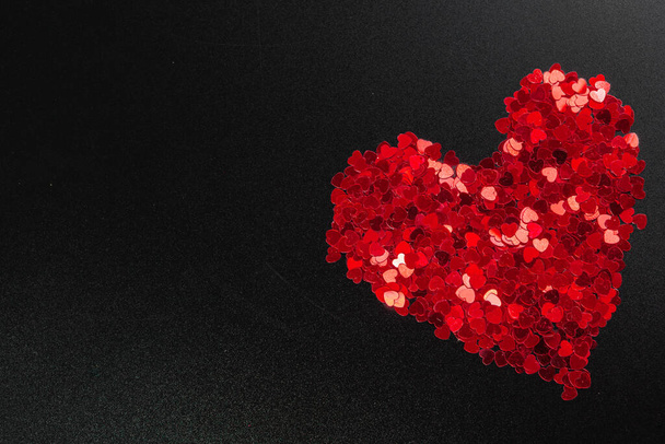 heart shaped confetti background - Photo, image