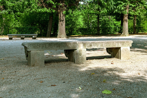 Kőpad egy nyári parkban.  - Fotó, kép