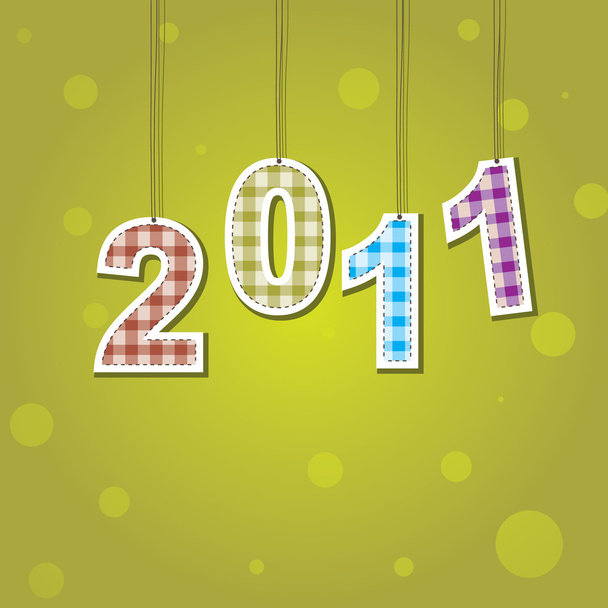 Új év kártya 2011. Vektoros illusztráció - Vektor, kép