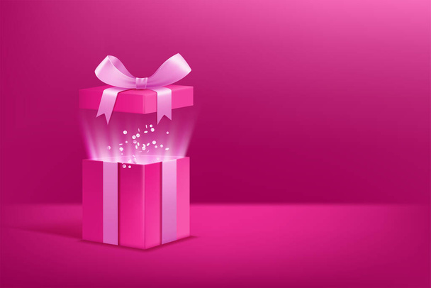 Fundo feliz Dia dos Namorados com caixa de presente - Vetor, Imagem