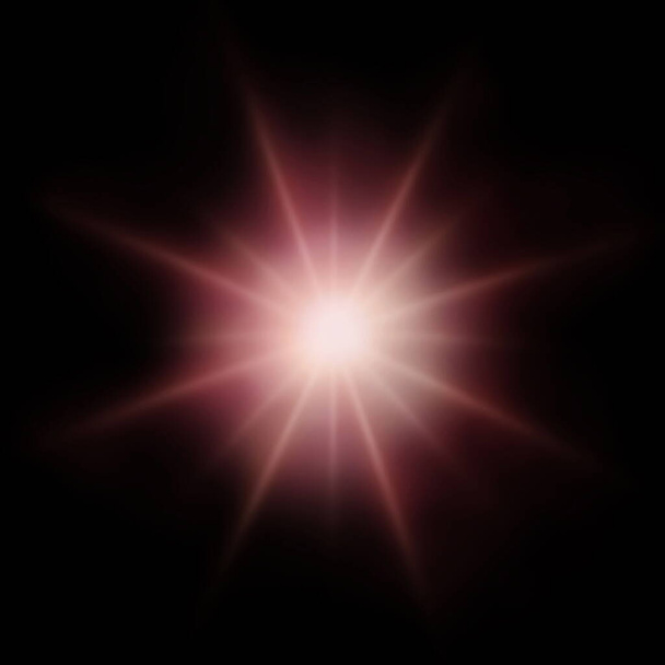 una superposición Lente destellos con luces de destello - Foto, imagen