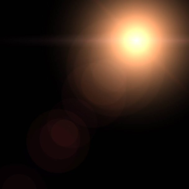 une superposition Lentille fusées éclairantes avec flash - Photo, image