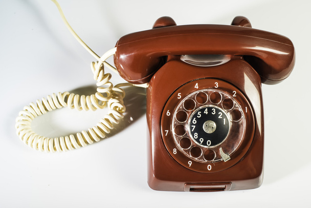 Vintage red phone - Foto, afbeelding