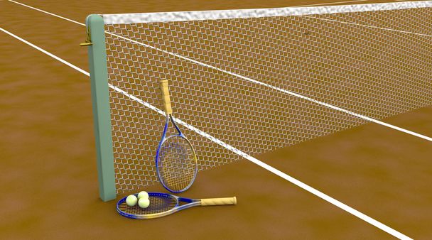 Clay pista de tenis
 - Foto, imagen