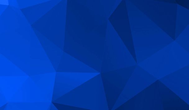 Abstract blue black polygon triangle pattern gradient background. 3d render illustration. - Foto, Imagen