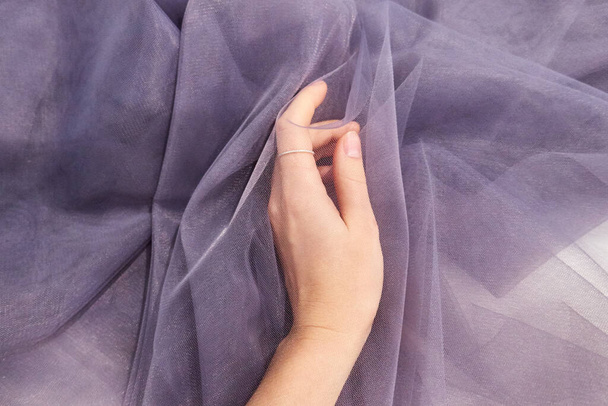 Lavender tulle, Blush tulle, Fabric texture, Tulle texture, Tulle close up - Foto, Imagem