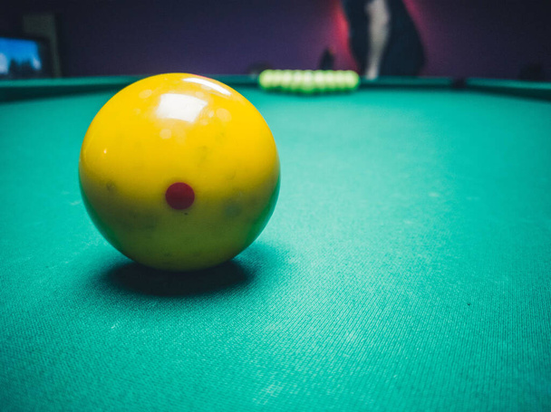 Close up of group of billiard ball is triangle shape - Foto, immagini