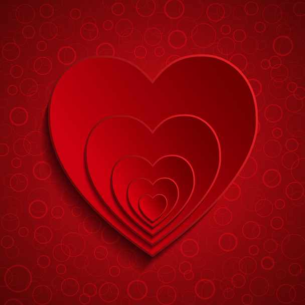 piros szívek - Vektor, kép