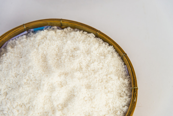 White salt in basket work1 - Photo, Image
