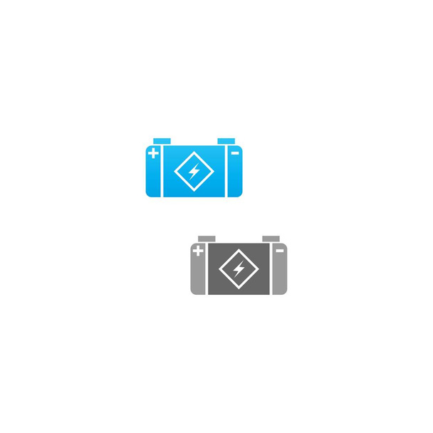 Battery logo icon design template vector illustration - Vector, Image