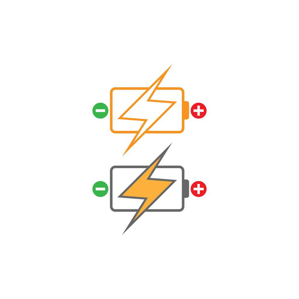 Battery logo icon design template vector illustration - Vector, Image