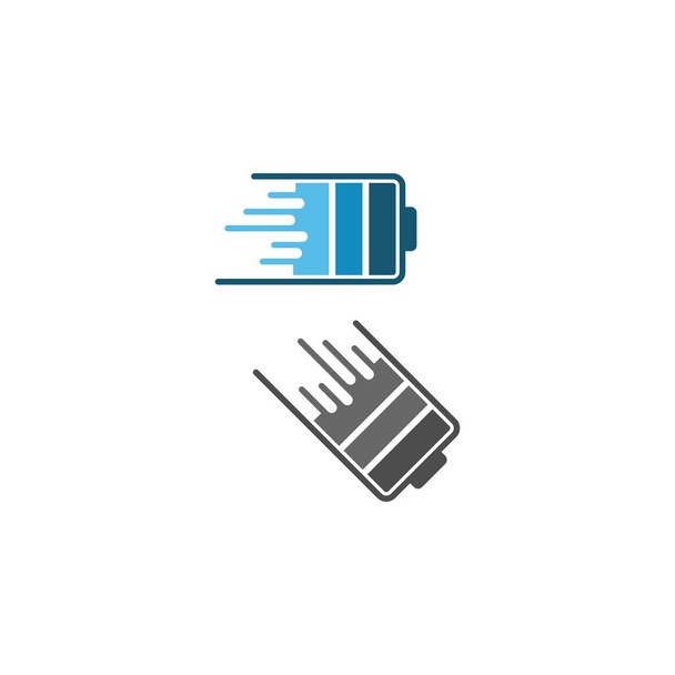 Logo de la batería icono diseño plantilla vector ilustración - Vector, Imagen