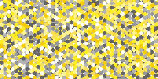 Gelber und silberner Präsentationshintergrund mit modernem Unternehmenskonzept. Gelber und ultimativer grauer zufälliger polygonaler Musterhintergrund. 2021 Farbe des Jahres - Vektor, Bild
