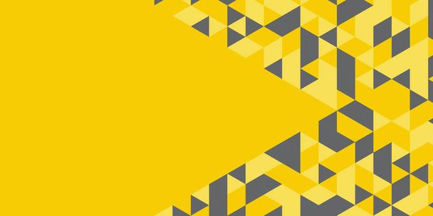 Κίτρινο και ασημί φόντο παρουσίαση με σύγχρονη εταιρική έννοια. Κίτρινο και απόλυτο γκρι τυχαία πολυγωνικό μοτίβο φόντο. 2021 χρώμα του έτους - Διάνυσμα, εικόνα