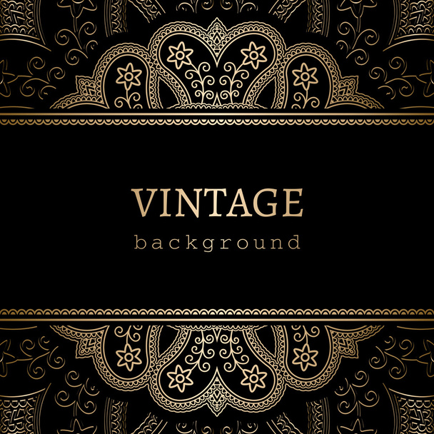 Vintage gold background - Vector, imagen